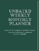 Undated Weekly Monthly Planner: 12 Month Calendar Hourly Daily Weekly Monthly Planner 8.5 X 11 Inches (Volume 9)