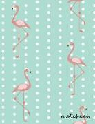 Notebook: Retro Flamingo in Polka Dots - Notebook A4 Lined