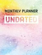 Undated Monthly Planner: 24 Month Calendar with Notes Pages 8.5 X 11 Inches (Volume 7)