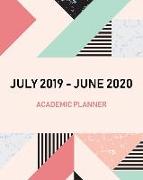 July 2019-June 2020 Academic Planner: Academic Calendar Monthly Weekly and Day Planner Appointment Book and Schedule Organizer 2019-2020, Marble Cover