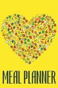 Meal Planner: 52 Weeks Journal with Grocery List and Rustic Interior with Fruit Heart Cover