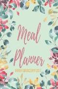 Meal Planner with Grocery List: 52 Weeks Journal with Rustic Interior and Floral Cover
