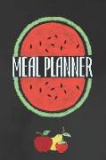 Meal Planner: 52 Weeks Journal with Grocery List and Rustic Interior with Watermelon Fruit Cover