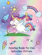 Coloring Books for Kids Relaxation Unicorn: A Fun Kid Unicorn Prepares Children for School