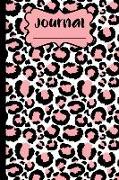 Journal: Cheetah Print Design Blank Lined Journal(6 X 9 Inches 120 Decorated Inside Pages Vol. 1)