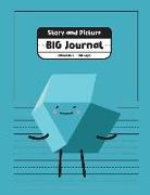 Story and Picture Big Journal: 3/4 Inch Rule, 100 Pages, 8.5x11, Blue My Color Pals Primary Notebook