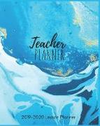 Teacher Planner 2019-2020: Colorful Watercolor Lesson Planner for Teachers Weekly and Monthly Teacher Plan and Record Book for July 2019 - July 2