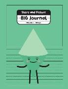 Story and Picture Big Journal: 3/4 Inch Rule, 100 Pages, 8.5x11, Green My Color Pals Primary Notebook