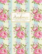 Academic Planner July 2019 - June 2020: Retro Floral Leaves Student Weekly & Monthly Planner Schedule & Organizer School Supplies