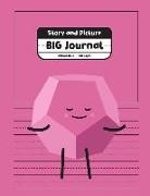 Story and Picture Big Journal: 3/4 Inch Rule, 100 Pages, 8.5x11, Pink My Color Pals Primary Notebook
