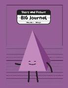 Story and Picture Big Journal: 3/4 Inch Rule, 100 Pages, 8.5x11, Purple My Color Pals Primary Notebook