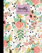 Monthly Budget Tracker: Pink Floral Personal Income & Expense Notebook Organizer Includes Savings Goals, Fixed & Other Expenses, Monthly & Yea