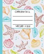 Wide Ruled Composition Book: Pretty Sea Shells Themed Composition Notebook for School, Work, or Home! Keep Your Notes Neat and Organized While You