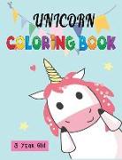 Unicorn Coloring Book 3 Year Old: Rainbow Coloring Pages for Girls Improves Focus and Hand-Eye Coordination