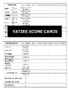 Yatzee Score Cards