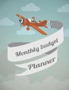 Monthly Budget Planner: Monthly Budget Planner with Guide with List of Income, Monthly - Weekly Expenses and Bill Payment Tracker Airplane Vin