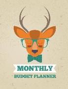 Monthly Budget Planner: Happy Planner Budget with Guide with List of Income, Monthly - Weekly Expenses and Bill Organizer Hipster Deer Design