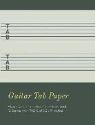 Guitar Tab Paper: Blank Guitar Tablature Paper Notebook 12 Staves with Tab Clef 8.5 X 11 Inches (Volume 8)