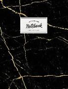 Notebook: Beautiful Black Marble White Label &#9733, School Supplies &#9733, Personal Diary &#9733, Office Notes 8.5 X 11 - Big