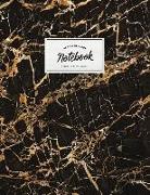 Notebook: Beautiful Black Marble White Label &#9733, School Supplies &#9733, Personal Diary &#9733, Office Notes 8.5 X 11 - Big