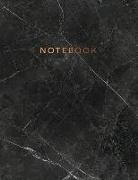 Notebook: Beautiful Black Marble Gold Bronze Lettering &#9733, School Supplies &#9733, Personal Diary &#9733, Office Notes 8.5 X