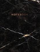 Notebook: Beautiful Black Marble Gold Bronze Lettering &#9733, School Supplies &#9733, Personal Diary &#9733, Office Notes 8.5 X