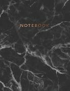 Notebook: Beautiful Black Marble Gold Bronze Lettering &#9733, School Supplies &#9733, Personal Diary &#9733, Office Notes 8.5 X