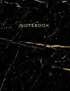 Notebook: Beautiful Black Marble Gold Bronze Lettering &#9733, School Supplies &#9733, Personal Diary &#9733, Office Notes 8.5 X