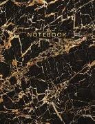 Notebook: Beautiful Black Marble Gold Bronze Lettering &#9733, School Supplies &#9733, Personal Diary &#9733, Office Notes 8.5 X