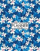 12 Month Student Academic Planner: Tropical Blue Flowers 12-Month Study Calendar Helps Elementary, High School and College Students Prioritize and Man