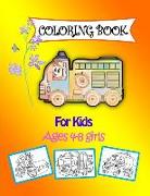 Coloring Books for Kids Ages 4-8 Girls: Activity Books Designed for Young Children and Improves Fine Motor Skills