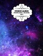 Sticker Album: Sticker Album: 2 in 1, Sticker Book + Coloring Book, 90 Blank Pages for Collecting and Coloring, Softcover, Size: 8.5x