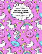 Sticker Album: Sticker Album: 2 in 1, Sticker Book + Coloring Book, 90 Blank Pages for Collecting and Coloring, Softcover, Size: 8.5x