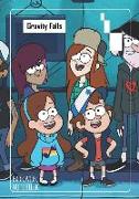 Notebook: Gravity Falls Medium College Ruled Notebook 129 Pages Lined 7 X 10 in (17.78 X 25.4 CM)