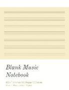 Blank Music Notebook: 8.5 X 11 Inches 100 Pages 12 Staves Music Manuscript Paper (Volume 10)