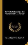 Le Texte Authentique Des "harmonies De La Nature"