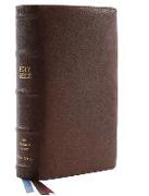 NKJV, Single-Column Reference Bible, Premium Goatskin Leather, Brown, Premier Collection, Comfort Print