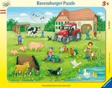 Ravensburger Kinderpuzzle - 05024 Sommertag auf dem Bauernhof - Rahmenpuzzle für Kinder ab 3 Jahren, mit 11 Teilen