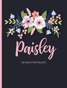 Paisley: Floral Personalized Lined Journal with Inspirational Quotes