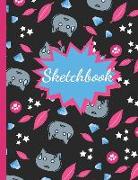 Sketchbook: Practice Sketching, Drawing, Writing and Creative Doodling (Cat Pattern Design)