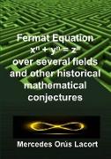 Fermat Equation Over Several Fields and Other Historical Mathematical Conjectures