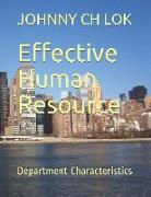 Effective Human Resource: Department Characteristics