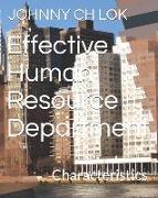 Effective Human Resource Department: Characteristics