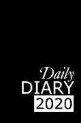 Daily Diary 2020: Black 365 Day Tabbed Journal January - December