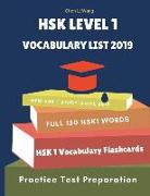 Hsk Level 1 Vocabulary List 2019: Hsk Practice Test Preparation for Level 1. Full Vocab Flashcards Standard Course Which Is Hsk1 Basic 150 Chinese Wor