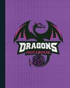 Dragons Notebook: RPG Textured Blank Graph Paper