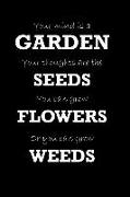 Your Mind Is a Garden Your Thoughts Are the Seeds You Can Grow Flowers or You Can Grow Weeds: Gifts for Gardeners Garden Quotes Journal Notebook Quali