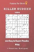 Puzzles for Brain - Killer Sudoku 200 Easy to Expert Puzzles 10x10 Vol.24