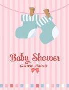 Baby Shower Guest Book: Guest Signing Book & Gift Journal - Pink Blue Socks