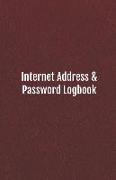 Internet Address & Password Logbook: Keep Track of Your Internet Usernames, Passwords, Web Addresses and Emails (Leather Design Cover), 5.5x8.5 Inches